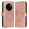 Realme Narzo 80/14 Pro 5G Embossed Butterfly Leather Case Rose Gold - 2
