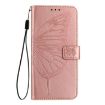 Realme Narzo 80/14 Pro 5G Embossed Butterfly Leather Case Rose Gold - 3