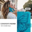 Realme Neo7 Turbo 5G Blue Embossed Butterfly Leather Phone Case - 7