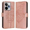 Realme Neo7 Turbo 5G Butterfly Leather Phone Case - Rose Gold - 2