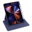 iPad Pro 13 2024 Dark Blue Leather Case with 360 Rotation Holder - 4