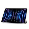 iPad Pro 13 2024 Grey Leather Case - Three-fold Holder Flip Cover - 5