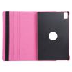 iPad Pro 13 2024 Leather Case Rose Red 360 Rotation Holder - 4