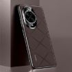 Huawei nova 14 Pro Brown Plain Leather PC Phone Case - 1