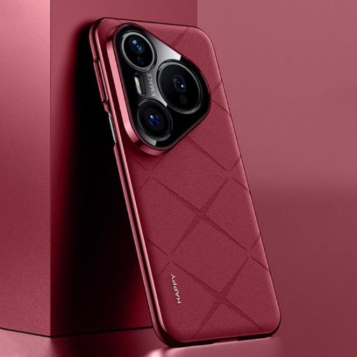 Huawei Pura 80 Pro Ultra 5G Wine Red Leather Phone Case - 1