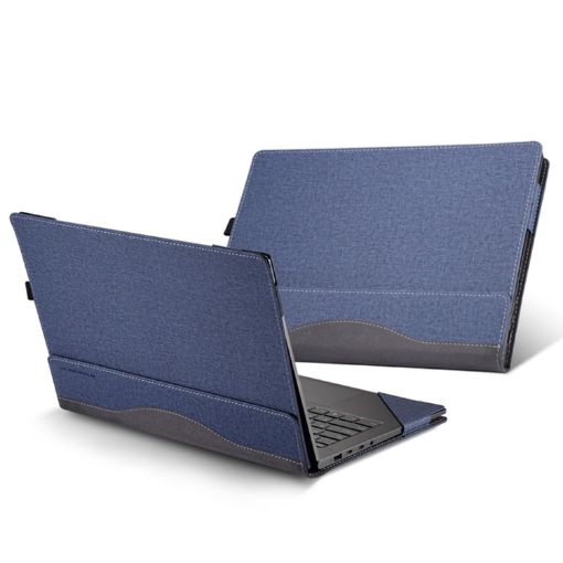HP Spectre X360 14" Leather Laptop Case - Shockproof, Dark Blue - 1