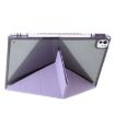 iPad Pro 13 2024 Purple Clear Acrylic Leather Tablet Case - 3