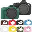 Canon EOS R100 Blue Litchi Texture Silicone Protective Case - 7