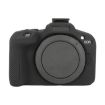 Canon EOS R100 Litchi Texture Silicone Protective Case - Black - 1