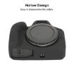 Canon EOS R100 Litchi Texture Silicone Protective Case - Black - 6