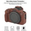 Canon EOS R100 Silicone Protective Case - Glossy Soft Coffee Cover - 3