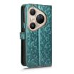 Huawei Pura 80 Pro 5G Green Leather Phone Case - Honeycomb Texture - 3