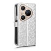 Huawei Pura 80 Ultra 5G Silver Leather Phone Case - Honeycomb Texture - 3