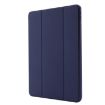 iPad Pro 13 2024 Dark Blue Leather Case with Pen Slot & Tri-fold Design - 2