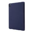 iPad Pro 13 2024 Dark Blue Leather Case with Pen Slot & Tri-fold Design - 3
