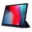 iPad Pro 13 2024 Dark Blue Leather Case with Pen Slot & Tri-fold Design - 4