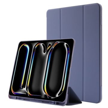 iPad Pro 13 2024 Lavender Leather Case with Pen Slot - 1