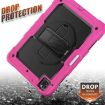 iPad Pro 13 2024 Silicone Hybrid PC Case - Black/Rose Red - 3