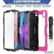 iPad Pro 13 2024 Silicone Hybrid PC Case - Black/Rose Red - 5