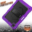 iPad Pro 13 2024 Silicone Hybrid PC Case - Purple/Black Protective Cover - 3