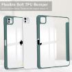 iPad Pro 13 2024 Dark Green TPU Leather Tablet Case - 3-Fold Cover - 7