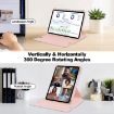 iPad Pro 13 2024 Pink Transparent Rotation Leather Case with Keyboard - 4