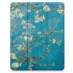 iPad Pro 13 2024 Leather Case with Pen Tray - Apricot Flower Design - 2