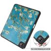 iPad Pro 13 2024 Leather Case with Pen Tray - Apricot Flower Design - 6