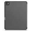 iPad Pro 13 2024 Grey TPU Leather Case with Pen Tray & 3-Fold Holder - 3