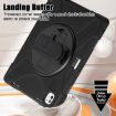 iPad Pro 13 2024 Rotatable Holder Silicone PC Case with Strap (Black) - 5