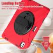 iPad Pro 13 2024 Rotatable Holder Silicone PC Case with Strap - Red - 5