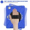iPad Pro 13 2024 Rotatable Holder Silicone PC Case with Strap - Blue - 3