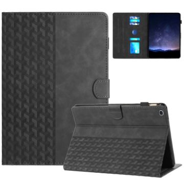 Samsung Galaxy Tab A7 10.4 T500 Embossed Leather Tablet Case Black - 1