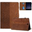 Samsung Galaxy Tab A 8.0 T350 Leather Case - Building Blocks Embossed Brown - 1