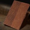 Samsung Galaxy Tab A 8.0 T350 Leather Case - Building Blocks Embossed Brown - 2