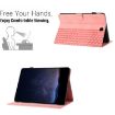 Samsung Galaxy Tab A 8.0 T350 Pink Embossed Leather Tablet Case - 5