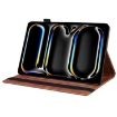 iPad Pro 13 2024 Brown Shockproof Leather Tablet Case - 4