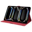 iPad Pro 13 2024 Red Love Butterfly Embossed Leather Tablet Case - 5