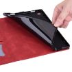 iPad Pro 13 2024 Red Love Butterfly Embossed Leather Tablet Case - 6