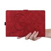 iPad Pro 13 2024 Red Love Butterfly Embossed Leather Tablet Case - 7