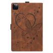 iPad Pro 13 2024 Brown Love Butterfly Embossed Leather Case - 3