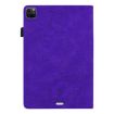 iPad Pro 13 2024 Purple Calf Texture Embossed Leather Tablet Case - 3