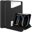 iPad Pro 13 2024 Black Transparent Rotation Smart Leather Case - 1