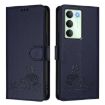 Realme V70/14x/C75 5G Cat Rat Embossed RFID Leather Case Blue - 2