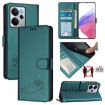 Realme 14 5G/P3 5G India Cat Rat Embossed RFID Leather Case Green - 1