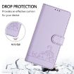 Vivo S30 Pro Mini Cat Rat Embossed RFID Leather Case with Lanyard Purple - 4