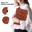 Samsung Galaxy Tab A7 10.4 Brown Lily Embossed Leather Tablet Case - 7