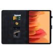 Samsung Galaxy Tab A7 10.4 Black Lily Embossed Leather Tablet Case - 4