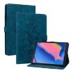 Samsung Galaxy Tab A 8.0 2019 Dark Blue Lily Embossed Leather Case - 1