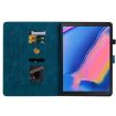 Samsung Galaxy Tab A 8.0 2019 Dark Blue Lily Embossed Leather Case - 4